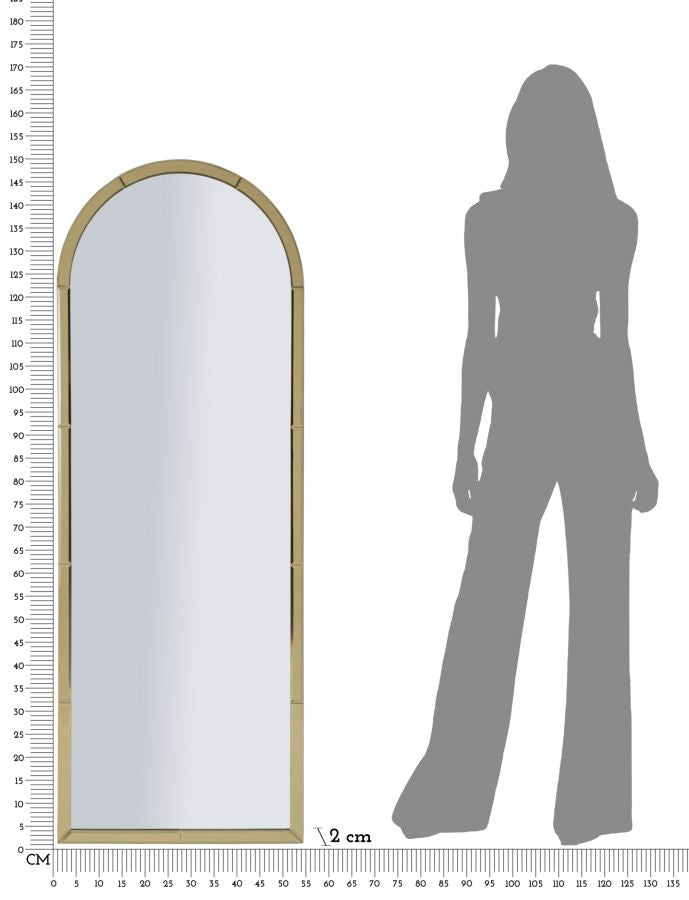 Wandspiegel Baku Gold 150 cm