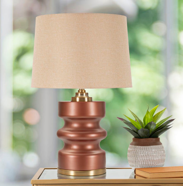 Tischlampe Rosenthal B Braun Gold 56,5 cm – Tischleuchte
