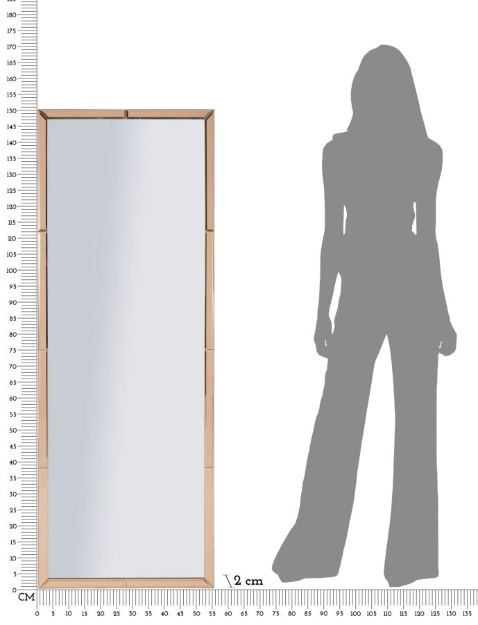 Wandspiegel Berlin Rosa 150 cm