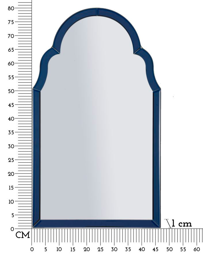 Wandspiegel Tangier Blau 80 cm
