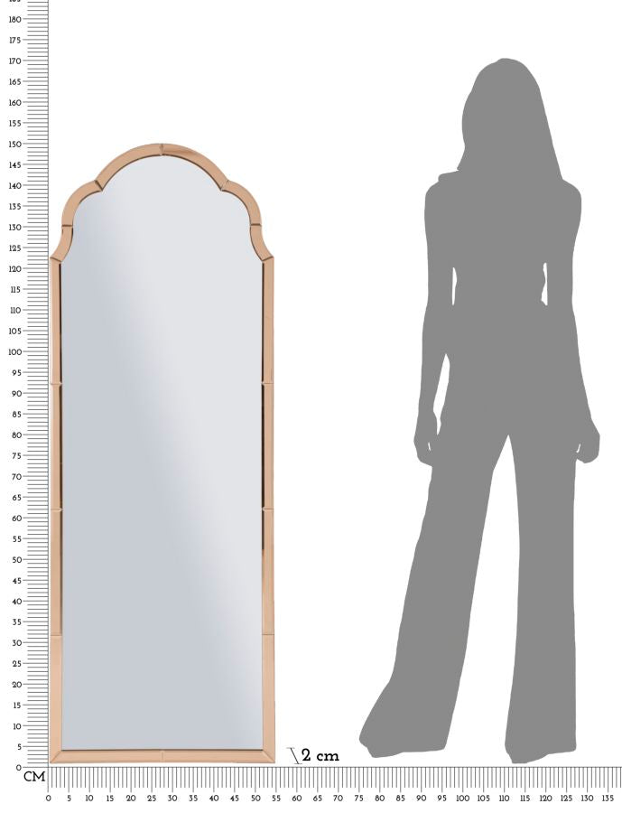 Wandspiegel Tangier Rosa 150 cm