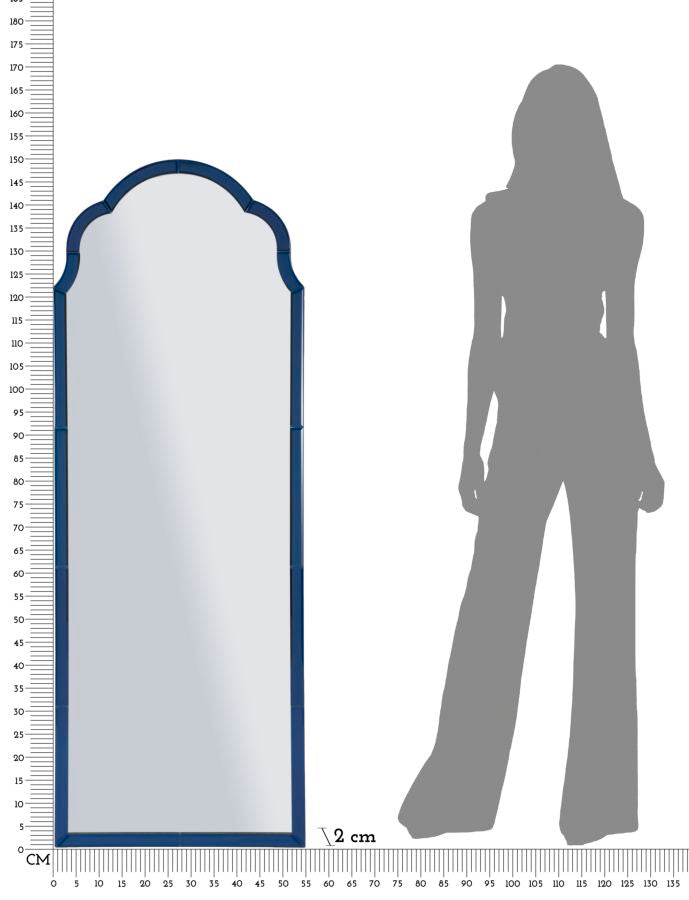 Wandspiegel Tangier Blau 150 cm