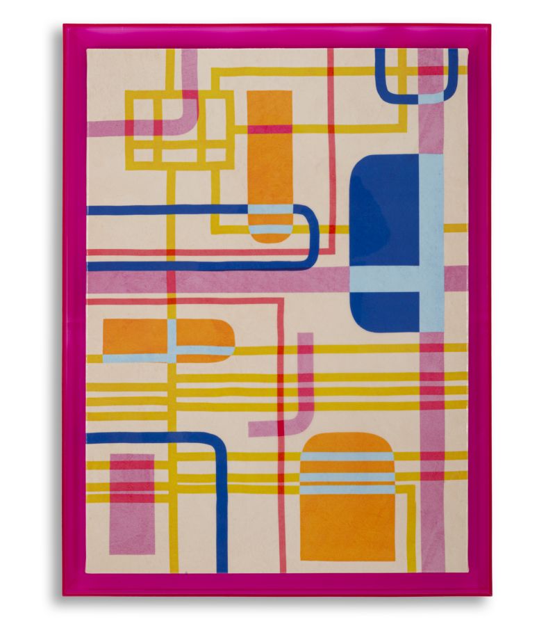 Wandbild Abstrakt Modis Bunt 60×80 cm A – Leinwandbild Deko