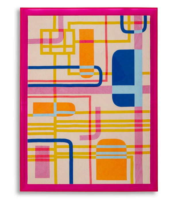 Wandbild Abstrakt Modis Bunt 60×80 cm A – Leinwandbild Deko