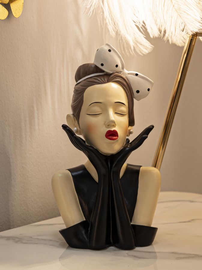Dekofigur Hollywood Frau Bunt 30,5 cm – Skulptur Deko