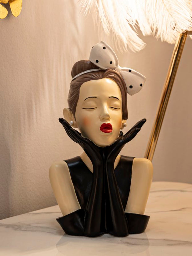 Dekofigur Hollywood Frau Bunt 30,5 cm – Skulptur Deko