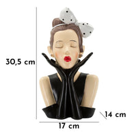 Dekofigur Hollywood Frau Bunt 30,5 cm – Skulptur Deko