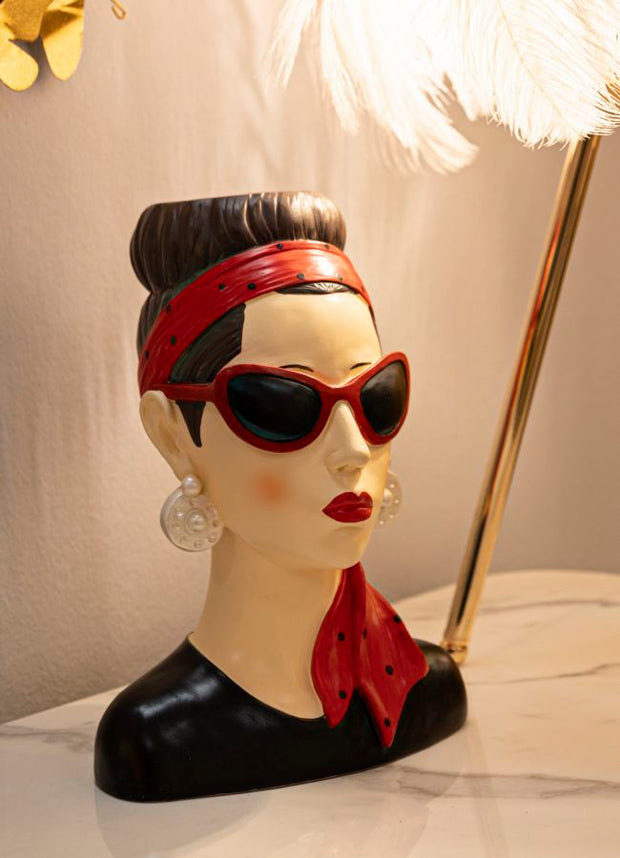 Dekofigur Hollywood Frau Bunt 27 cm – Skulptur Deko