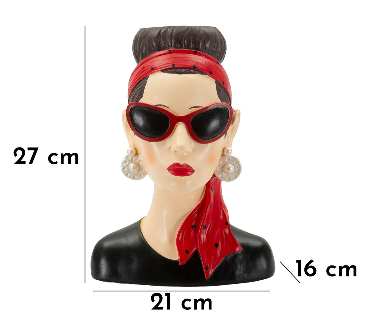 Dekofigur Hollywood Frau Bunt 27 cm – Skulptur Deko