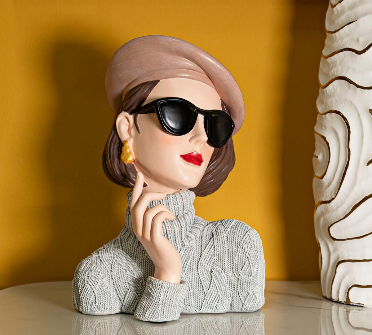 Dekofigur Paris Frau Mystisch Bunt 26 cm – Skulptur Deko