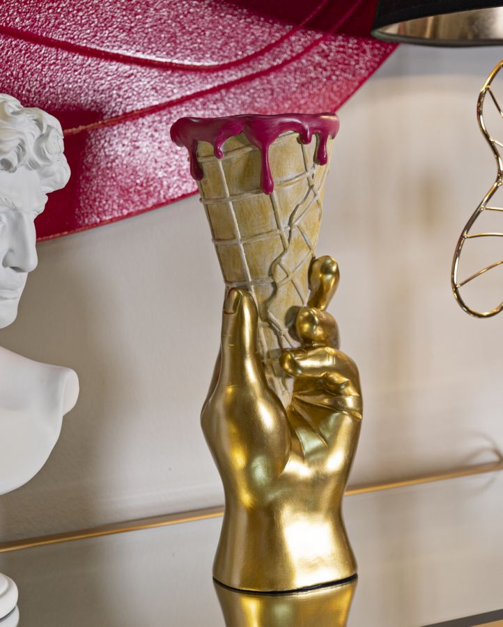 Dekofigur Blütenkegel Bunt 31 cm – Skulptur Deko