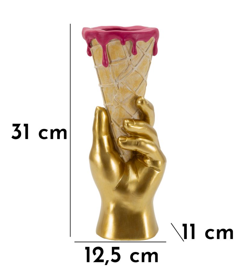 Dekofigur Blütenkegel Bunt 31 cm – Skulptur Deko