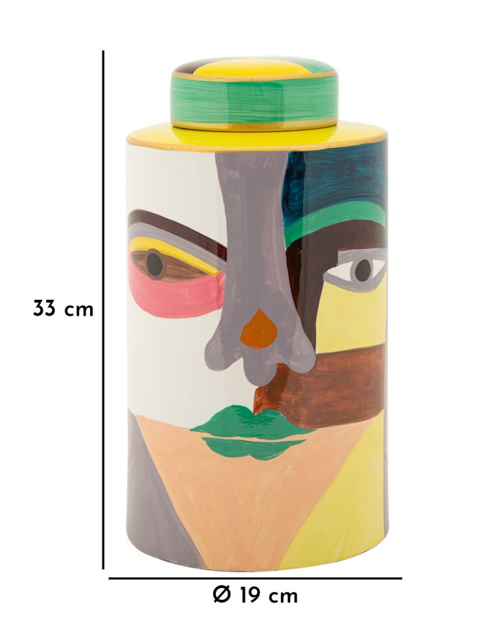 Blumenvase Piccassy Bunt 33 cm Ø19 cm – Dekovase