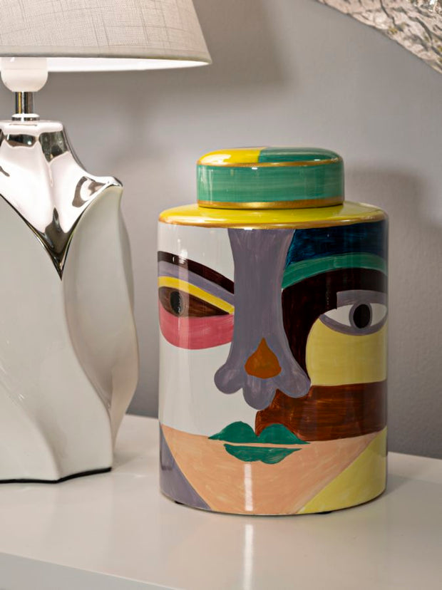 Blumenvase Piccassy Bunt 28 cm Ø19 cm – Dekovase