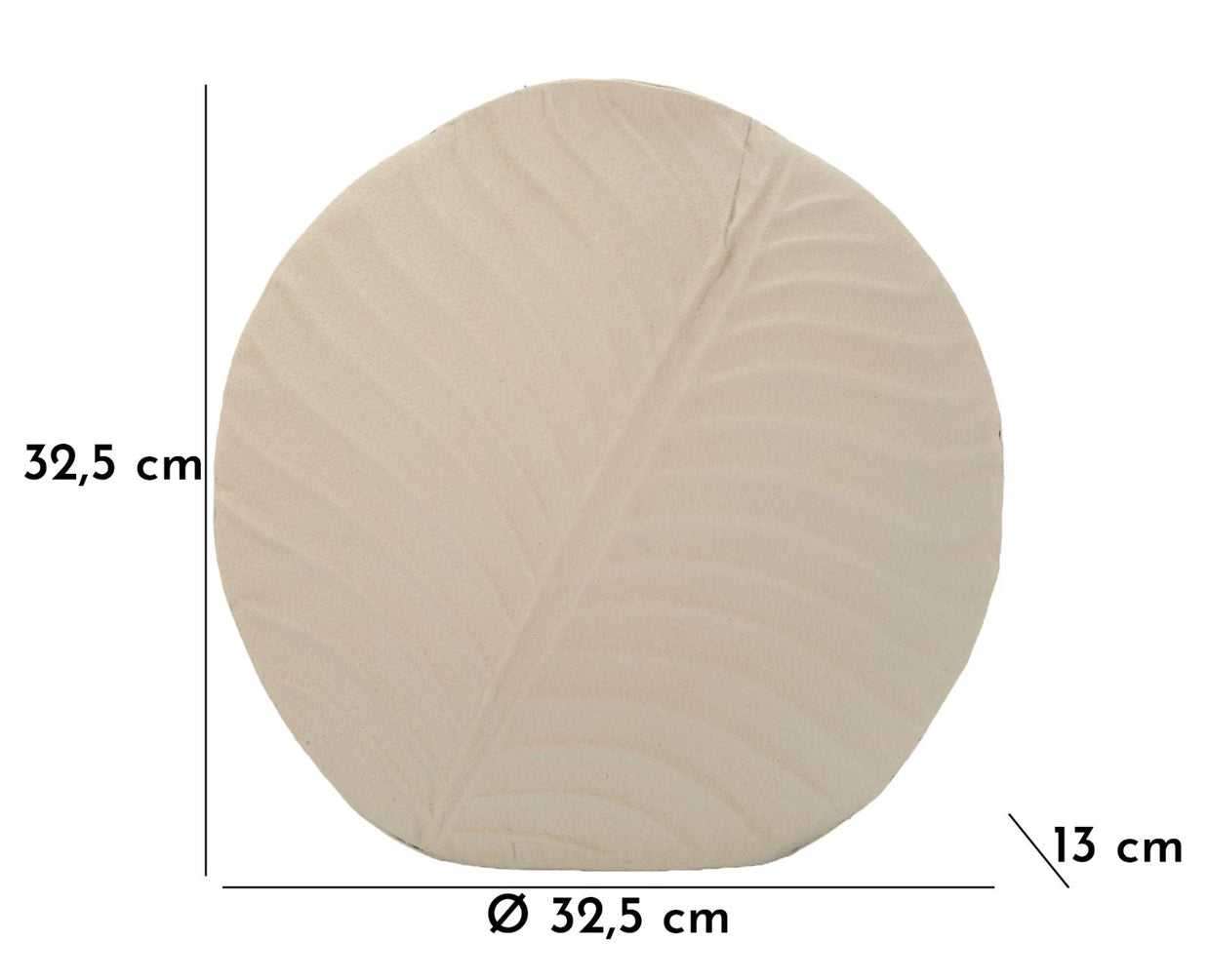 Vase Dune Sandoptik Creme Rund – Blumenvase Deko
