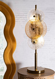 Tischlampe Osaka Gold Braun 66 cm – Tischleuchte