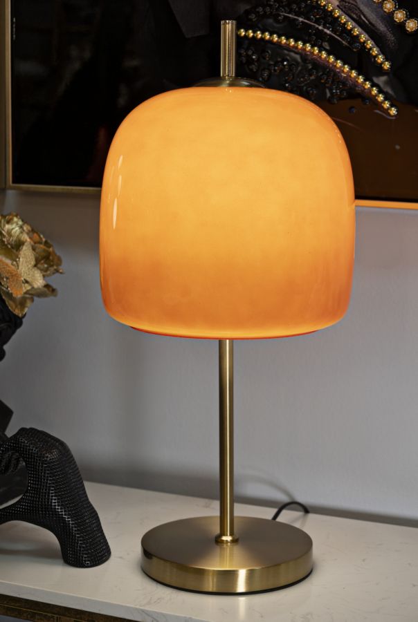 Tischlampe Gold Orange 53 cm – Tischleuchte