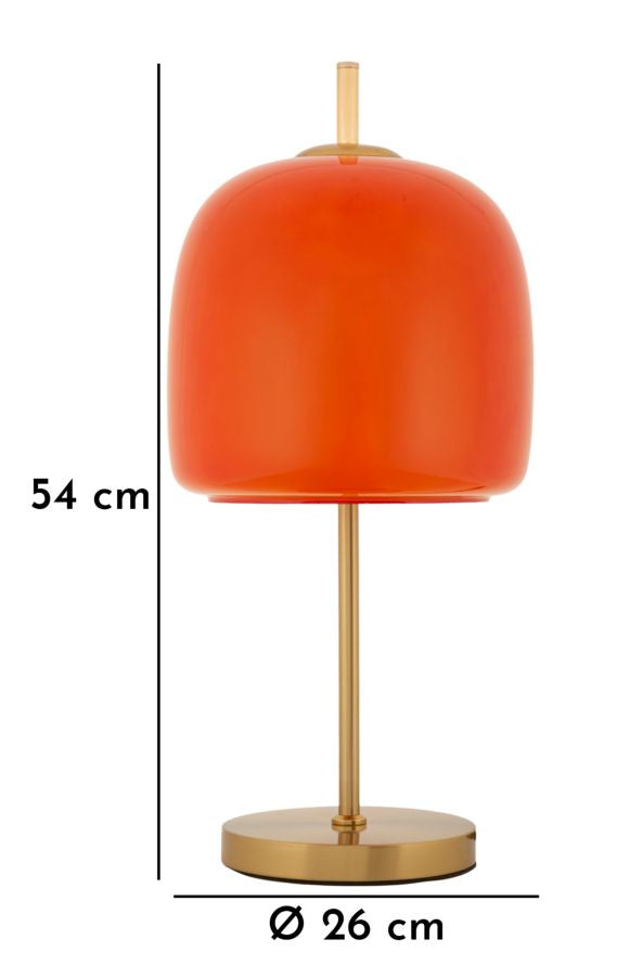 Tischlampe Gold Orange 53 cm – Tischleuchte