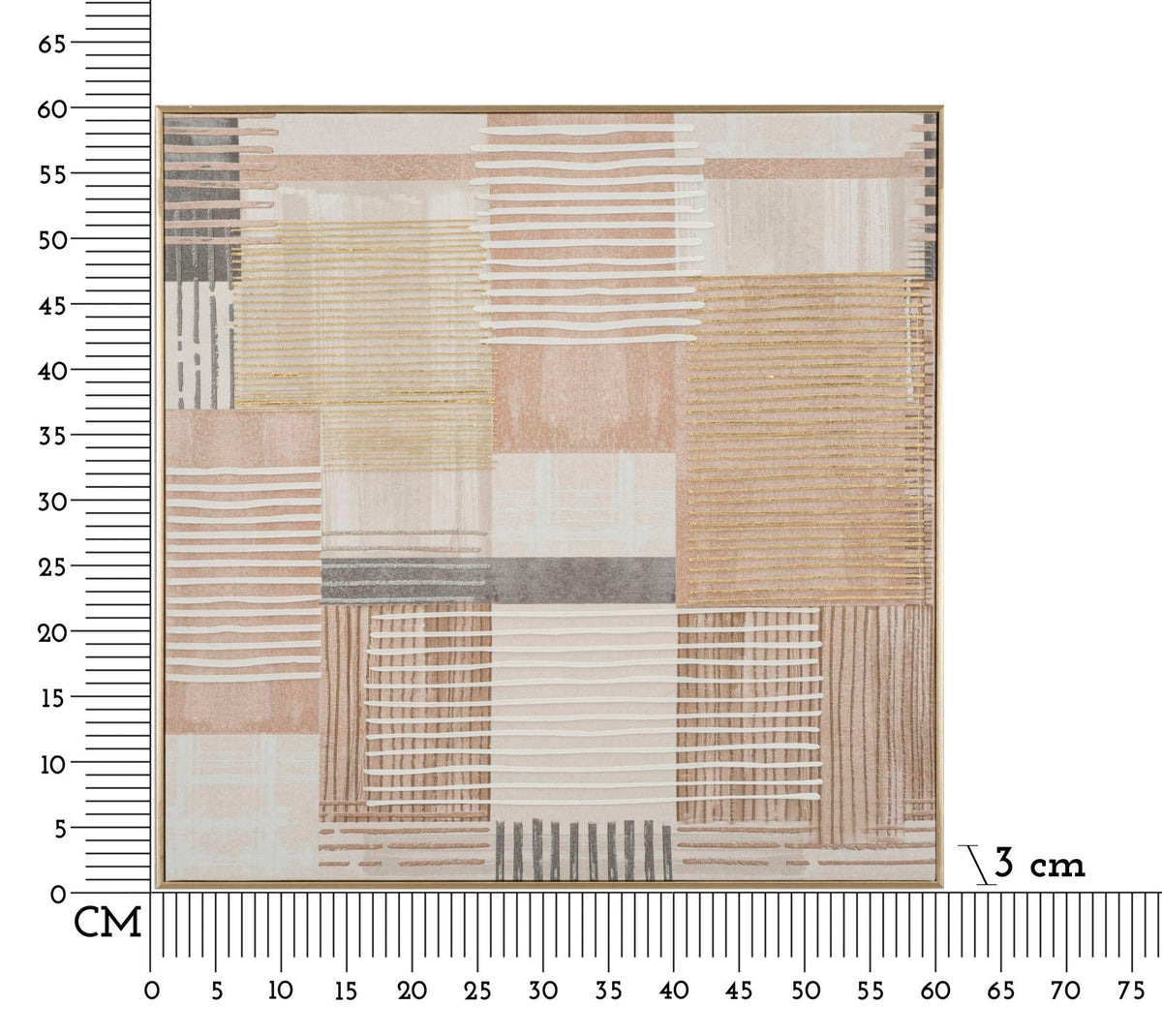 Wandbild Linien 60 cm – Leinwandbild Deko