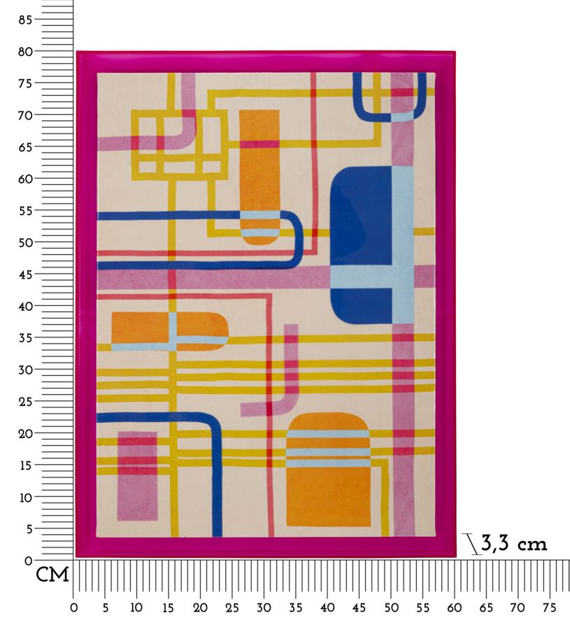 Wandbild Abstrakt Modis Bunt 60×80 cm A – Leinwandbild Deko