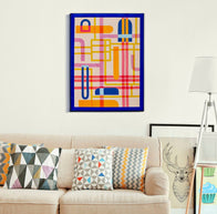 Wandbild Abstrakt Modis Bunt 60×80 cm B – Leinwandbild Deko