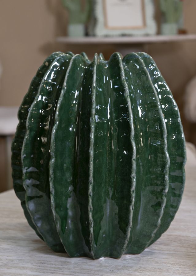 Blumenvase Kaktus Grün 31 cm