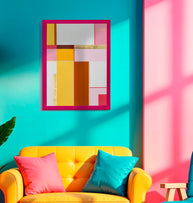 Wandbild Acryl Linien 80 cm – Leinwandbild Deko