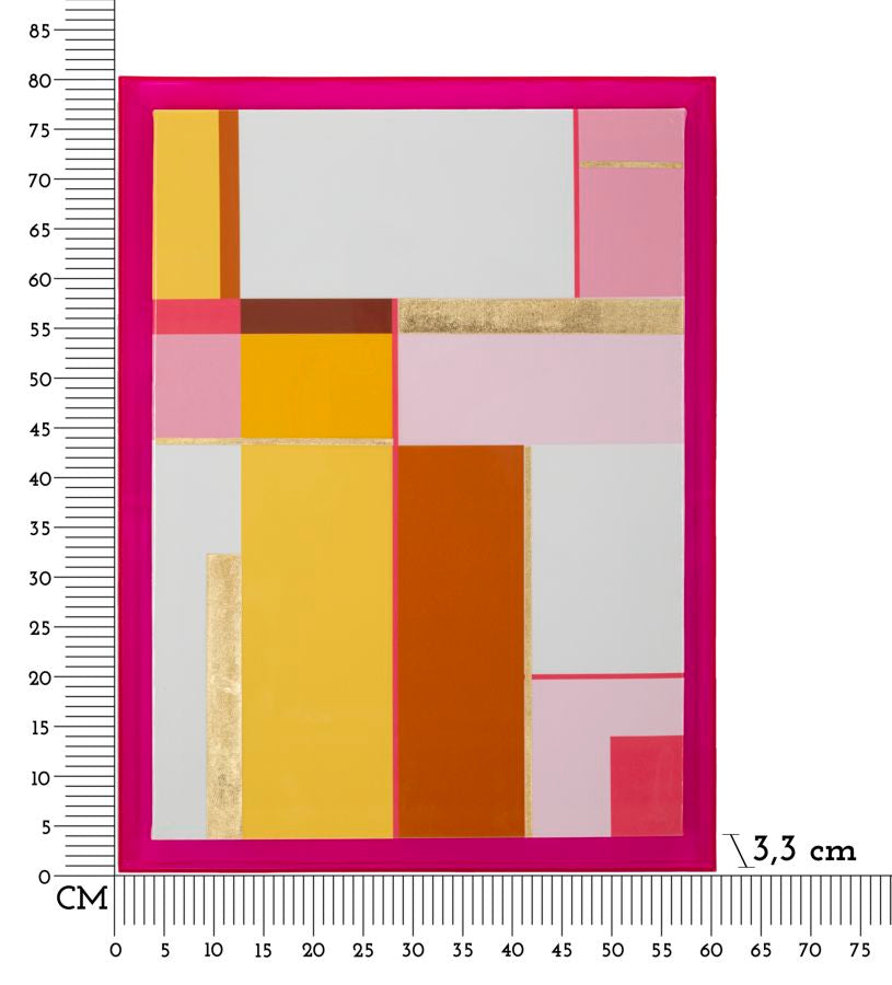 Wandbild Acryl Linien 80 cm – Leinwandbild Deko