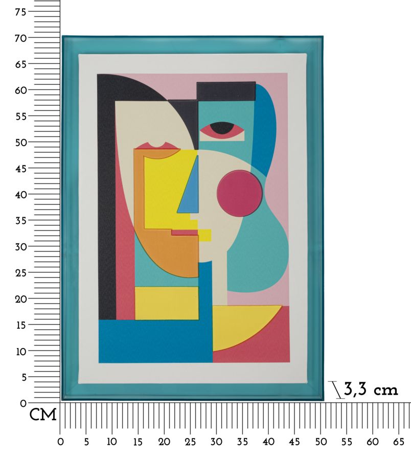 Wandbild Picassy Geometrisch 70 cm – Leinwandbild Deko