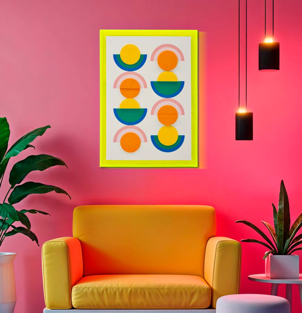 Wandbild Pop Art Geometrisch 70 cm – Leinwandbild Deko