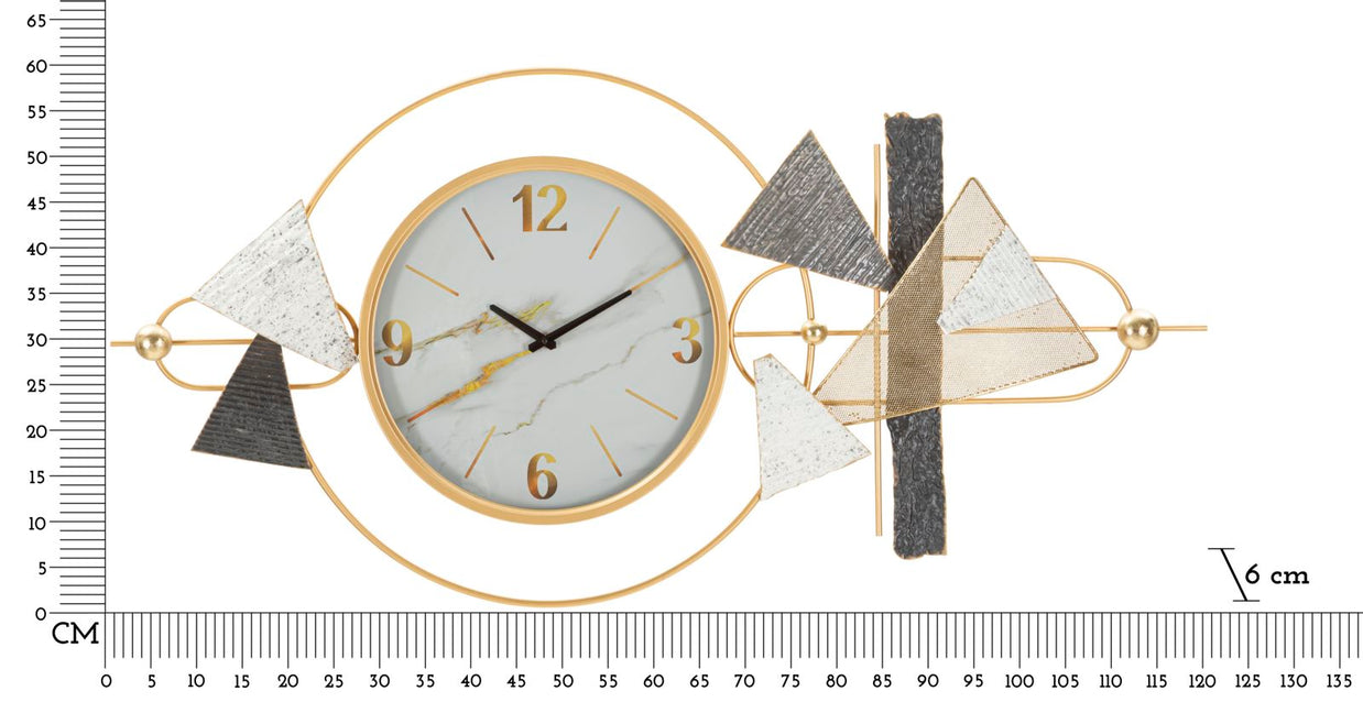 Wanduhr Geometrisch Bunt 60 cm – Uhr Wohnzimmer