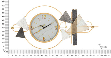 Wanduhr Geometrisch Bunt 60 cm – Uhr Wohnzimmer