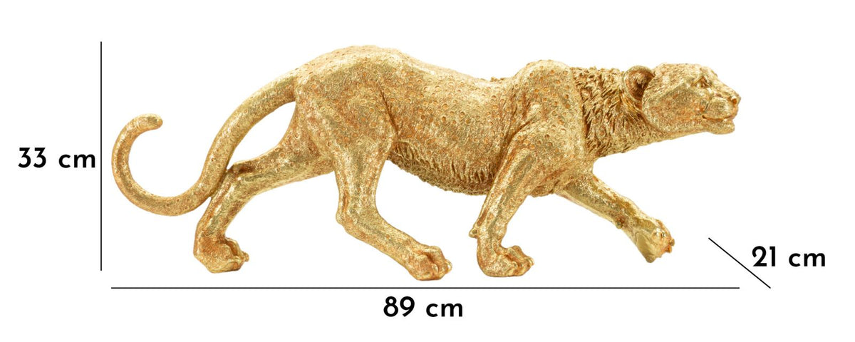 Dekofigur Leopard Gold – Tierfigur