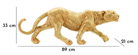 Dekofigur Leopard Gold – Tierfigur