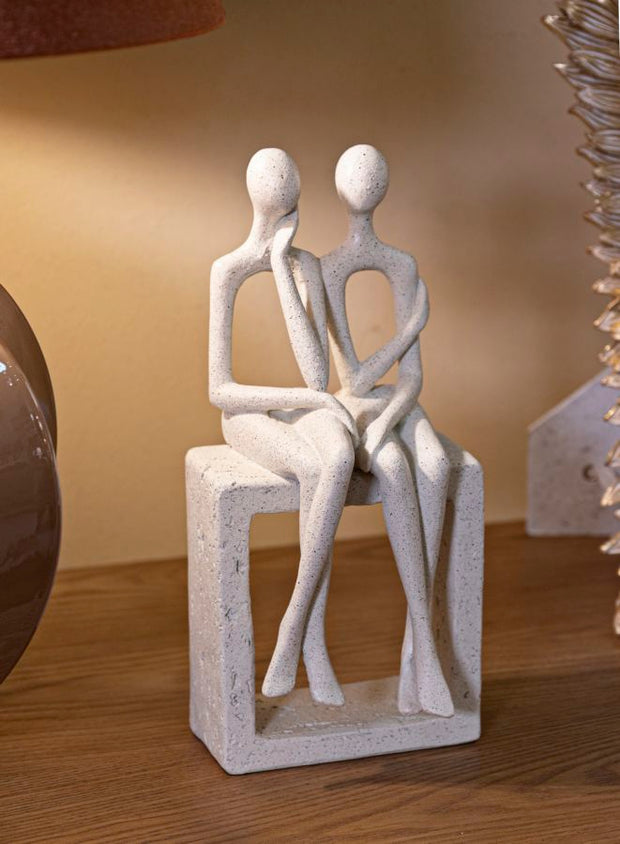 Stons Paar Creme – Skulptur Deko
