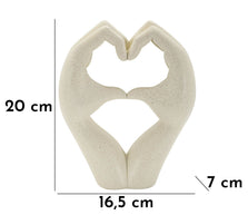 Dekofigur Hände Herz Creme – Skulptur Deko