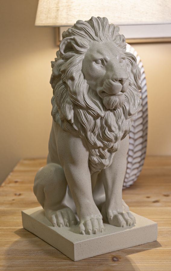 Stons Löwe Creme – Skulptur Deko