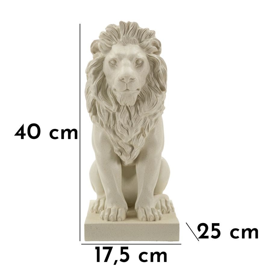 Stons Löwe Creme – Skulptur Deko