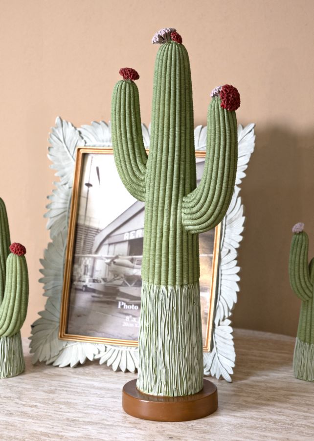 Dekofigur Kaktus Bunt 45 cm – Skulptur Deko