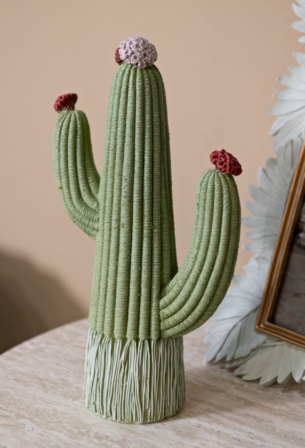 Dekofigur Kaktus Bunt 25 cm – Skulptur Deko