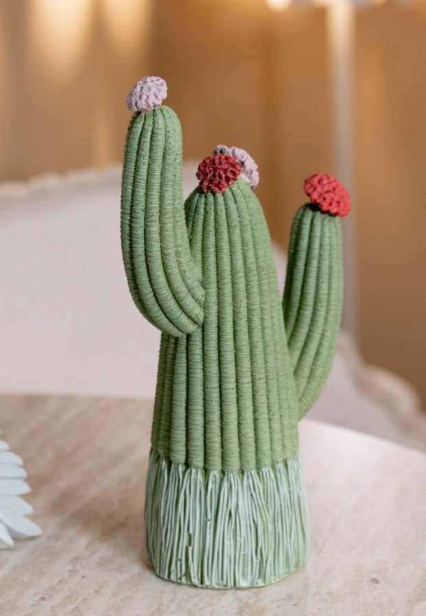 Dekofigur Kaktus Bunt 20,5 cm – Skulptur Deko