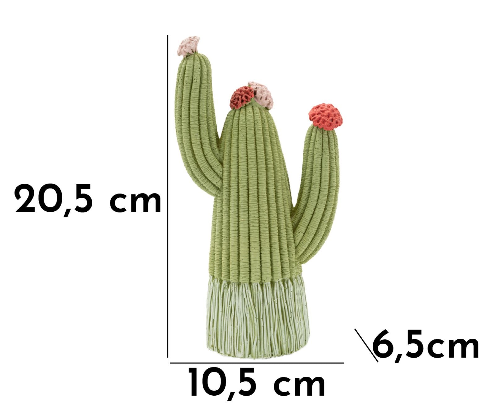 Dekofigur Kaktus Bunt 20,5 cm – Skulptur Deko