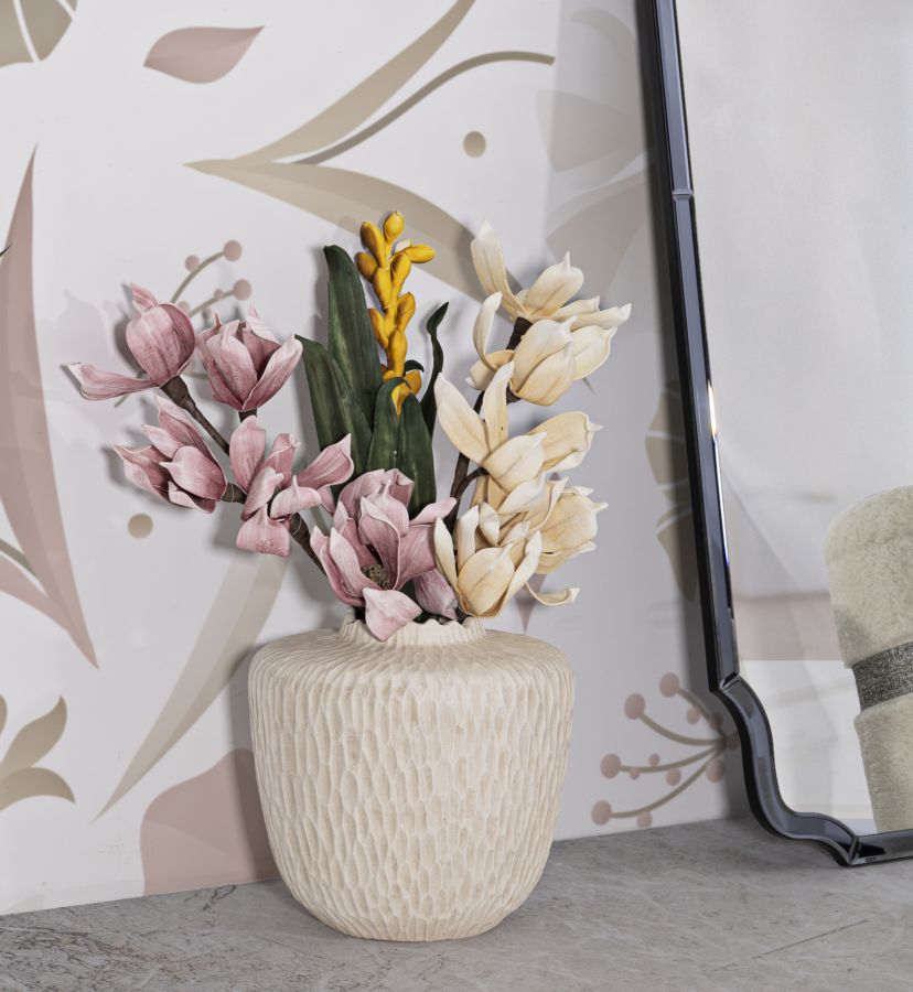 Blumenvase Schatten Creme 32,5 cm