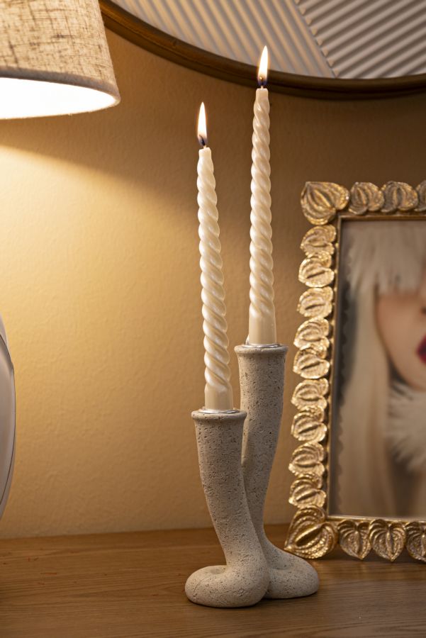 Kerzenständer Stons Creme Spirale – Kerzenhalter Deko