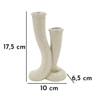 Kerzenständer Stons Creme Spirale – Kerzenhalter Deko