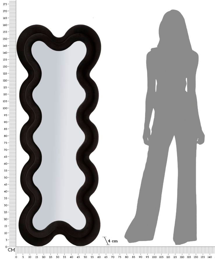 Wandspiegel Monica Schwarz 160 cm