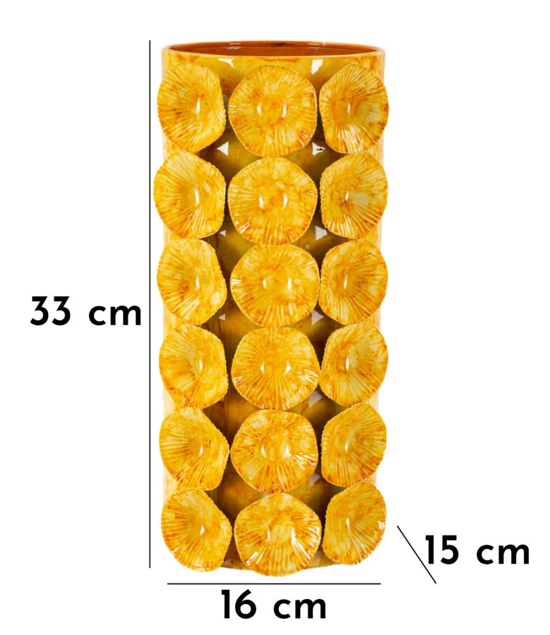 Blumenvase Tropfen Gelb – Dekovase