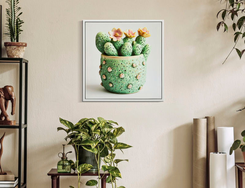 Wandbild Kaktus 40 cm A – Leinwandbild Deko