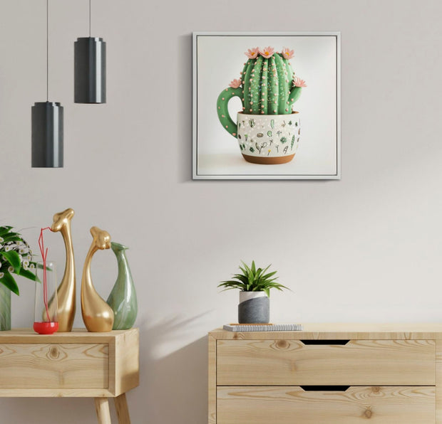 Wandbild Kaktus 40 cm B – Leinwandbild Deko