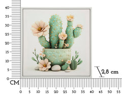 Wandbild Kaktus 40 cm – Leinwandbild Deko